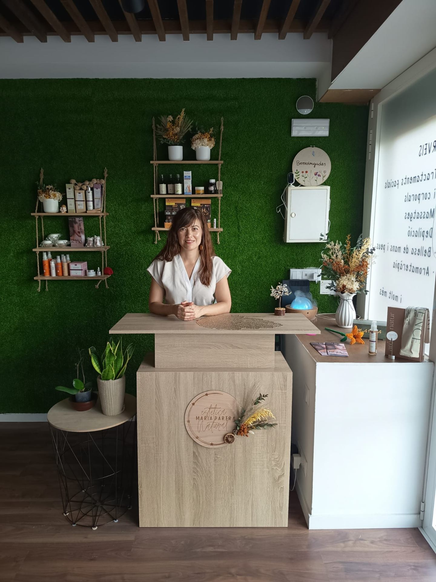 Recepción del centro de estética natural